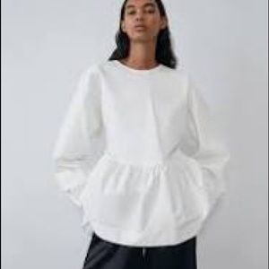Zara white long sleeve